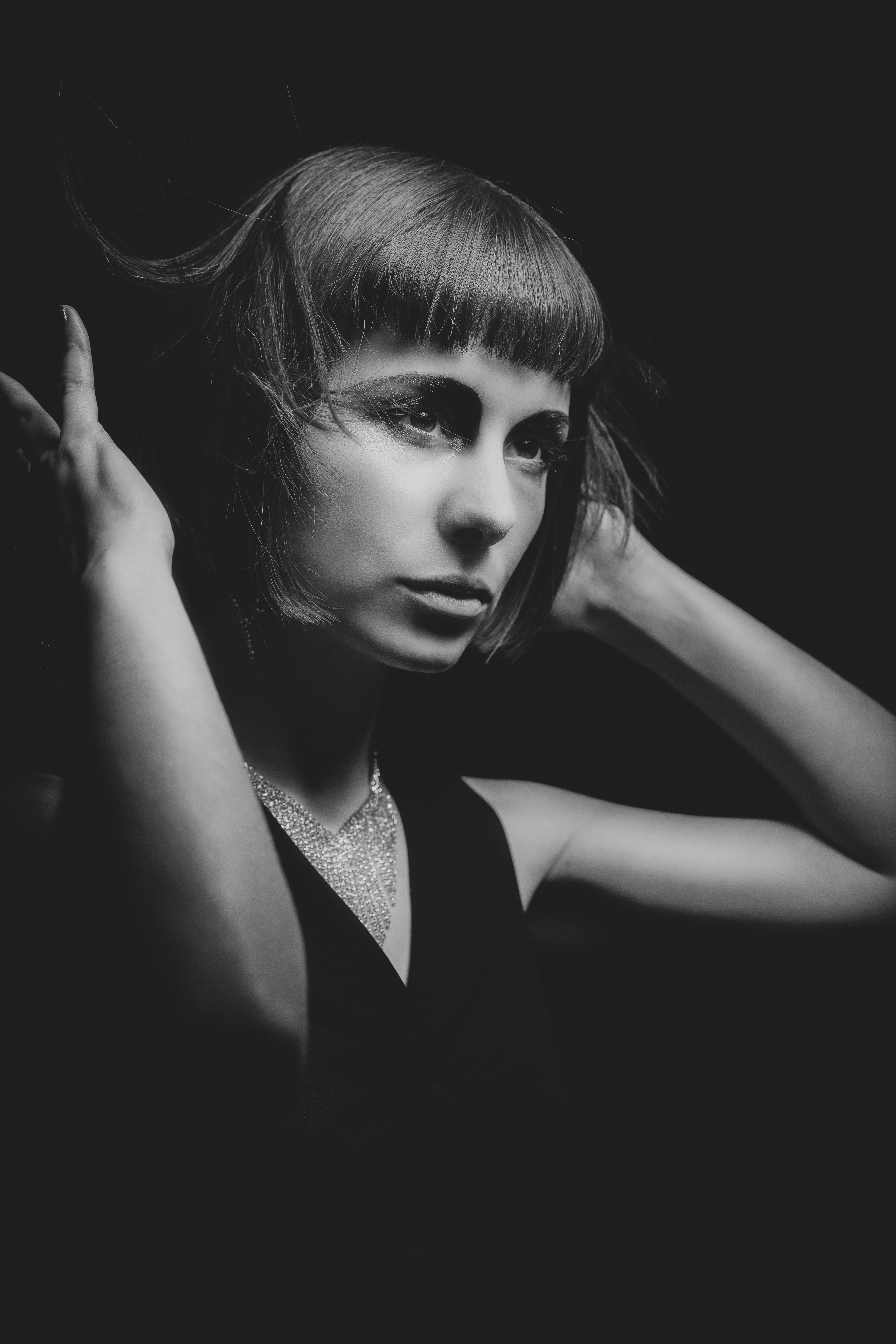 Dramatic editorial portrait